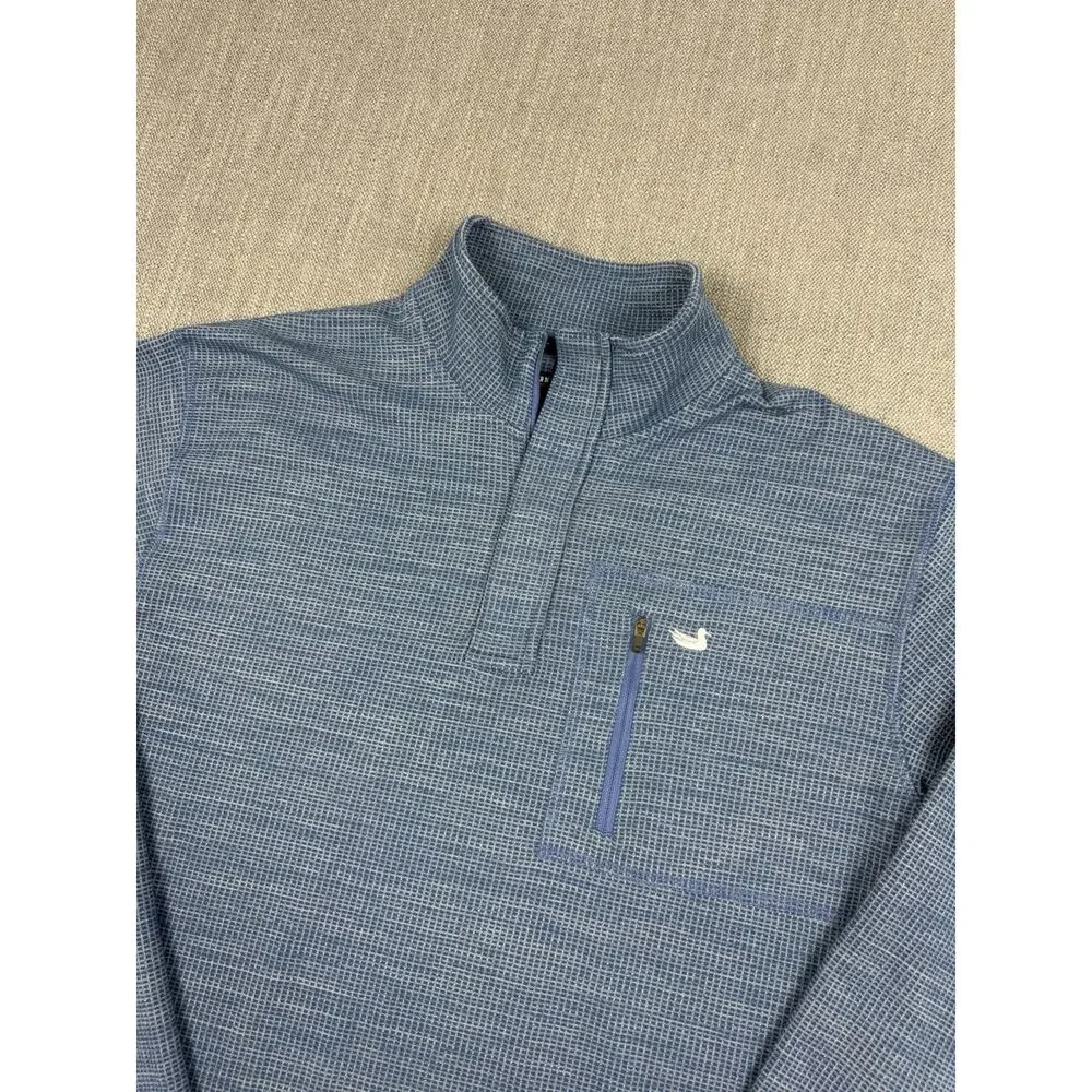 Southern Marsh FieldTec Quarter Zip Pullover Mens Small Blue Performance Shirt